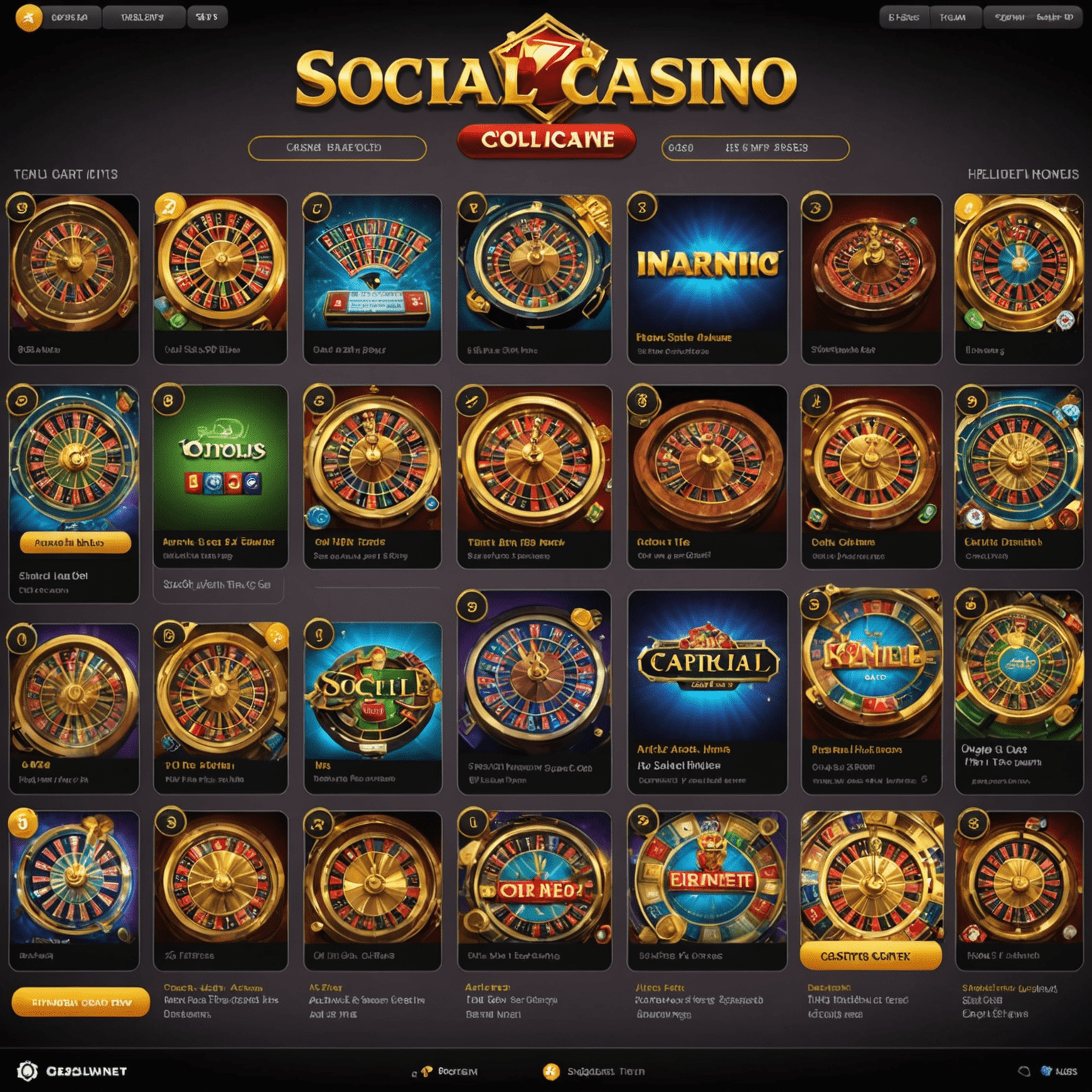 A timeline showing the evolution of social casino games from simple web-based to modern mobile platforms