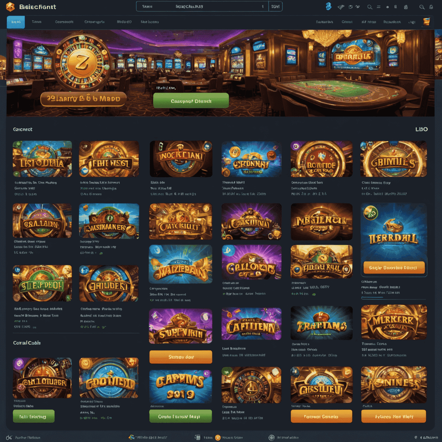 A montage of modern social casino game interfaces showing chat features, player clubs, and global tournament leaderboards